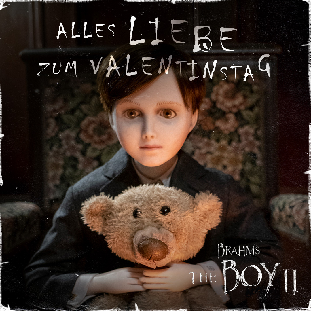 The Boy 2  Facebook Grafik mit Filmstill und Schriftzug "Alles Liebe zum Valentinstag"